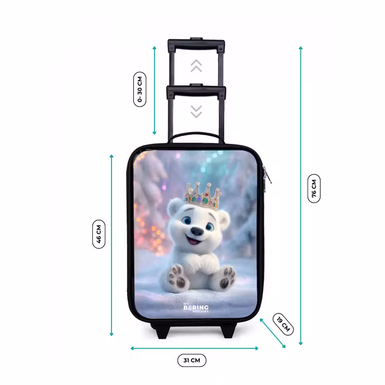 IJsbeer - Kroon - Winter Kinderkoffer - Zwart klein -productfoto_formaten