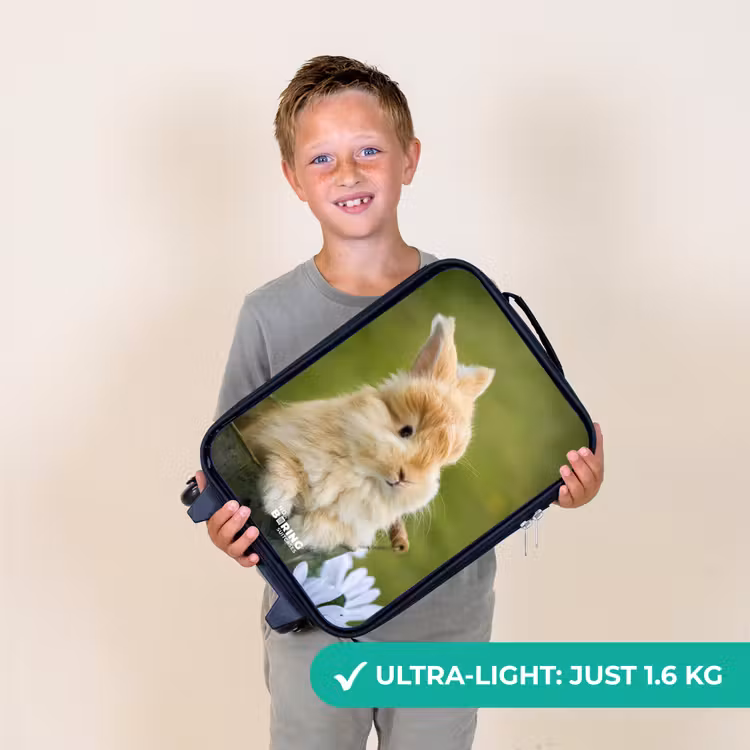 Konijn in bloempot Kinderkoffer - Zwart klein -sfeer4_UK
