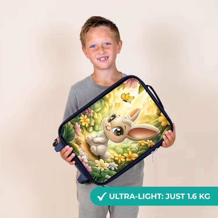 Konijn - Zonlicht - Sprookjesachtig - Vlinder Kinderkoffer - Zwart klein -sfeer4_UK