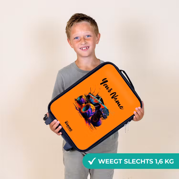 Rainbow Wheels Kinderkoffer - Zwart klein -sfeer4_NL