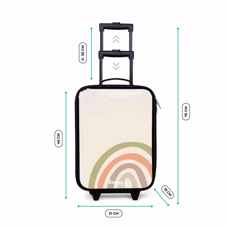 Ruwe regenboog pastel Kinderkoffer - Zwart klein -productfoto_formaten