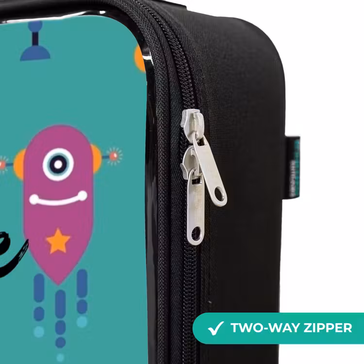 Robo rave Kinderkoffer - Zwart klein -rits_UK