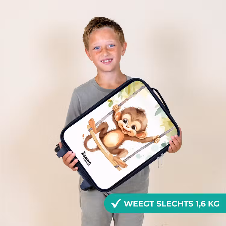 Schommelende grote aap Kinderkoffer - Zwart klein -sfeer4_NL