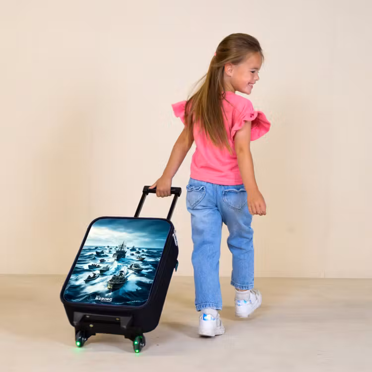 Schepen in de zee Kinderkoffer - Zwart klein -sfeer1