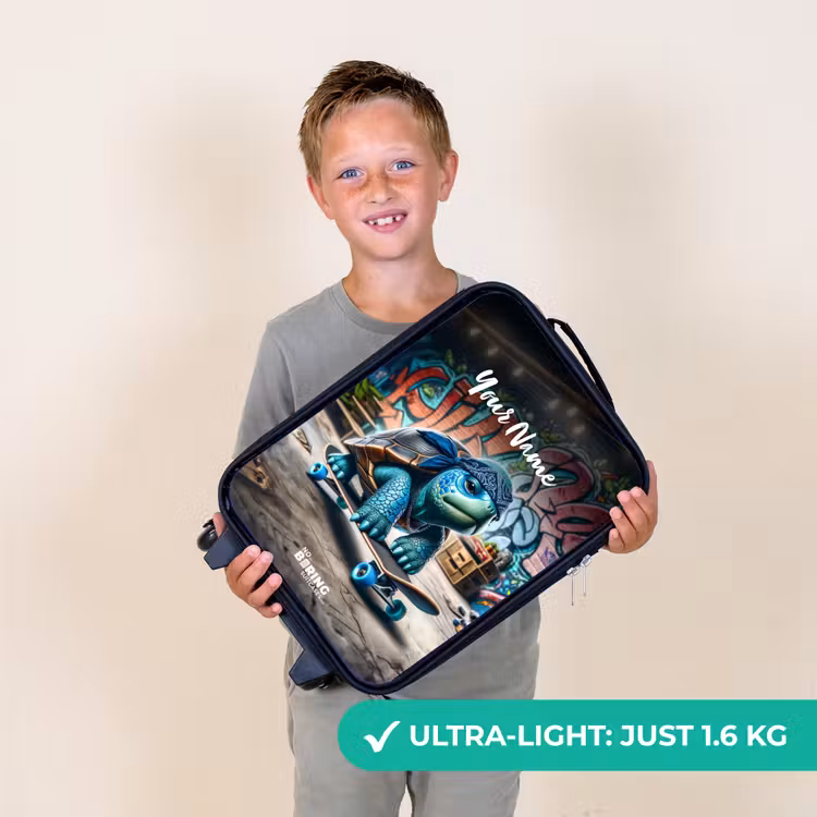 Skater schildpad Kinderkoffer - Zwart klein -sfeer4_UK