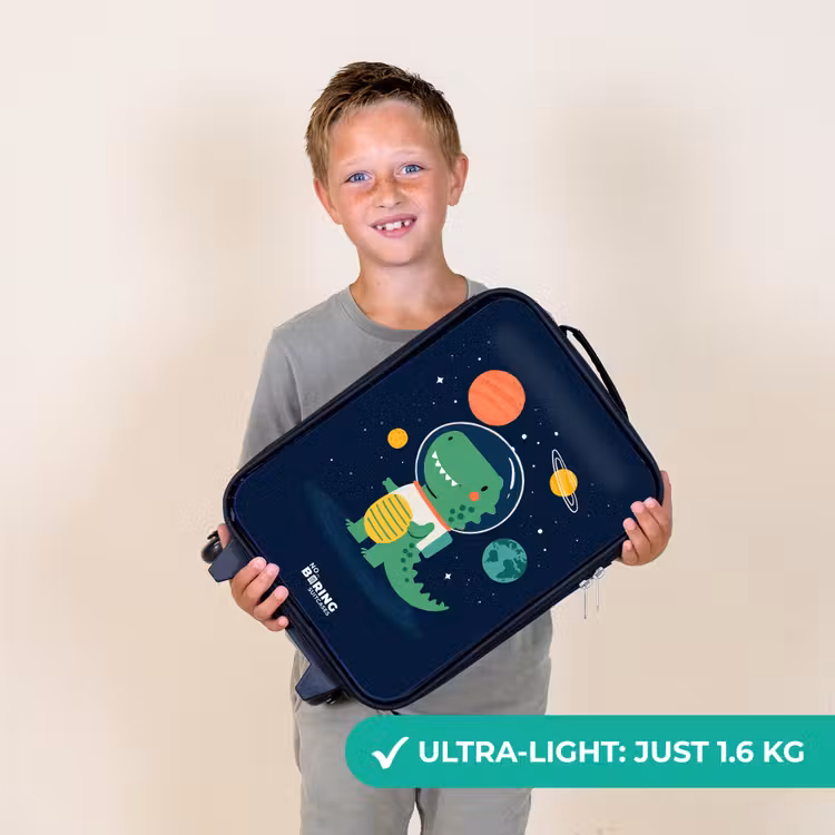 Ruimte - Dino - Planeten - Sterren Kinderkoffer - Zwart klein -sfeer4_UK