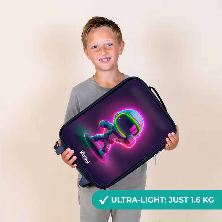 Space karate neon Kinderkoffer - Zwart klein -sfeer4_UK