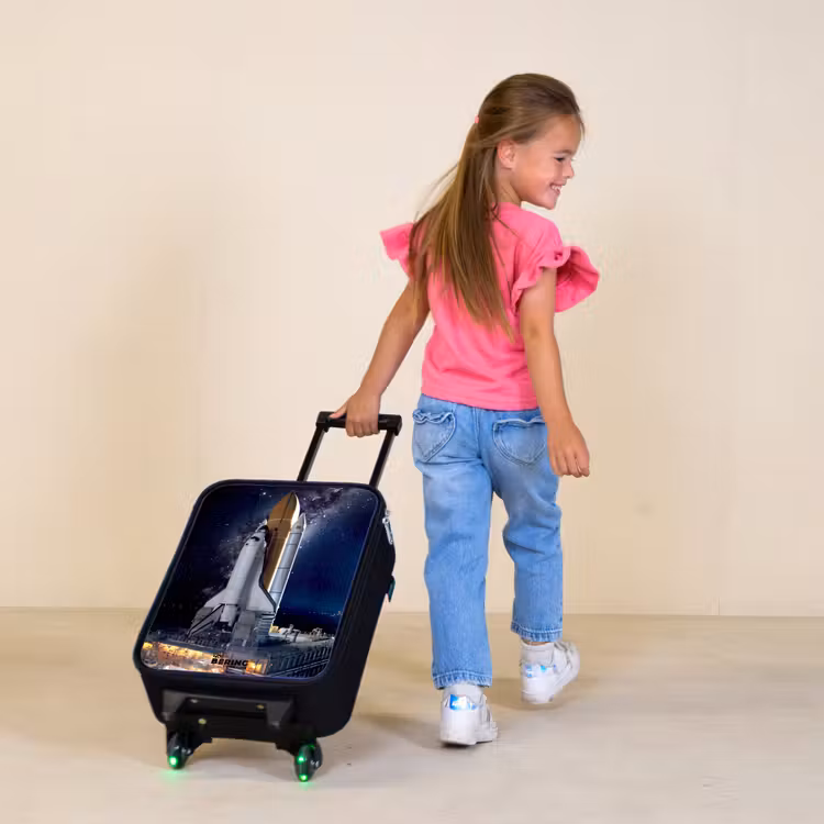 Spaceshuttle die klaar is om op te stijgen Kinderkoffer - Zwart klein -sfeer1