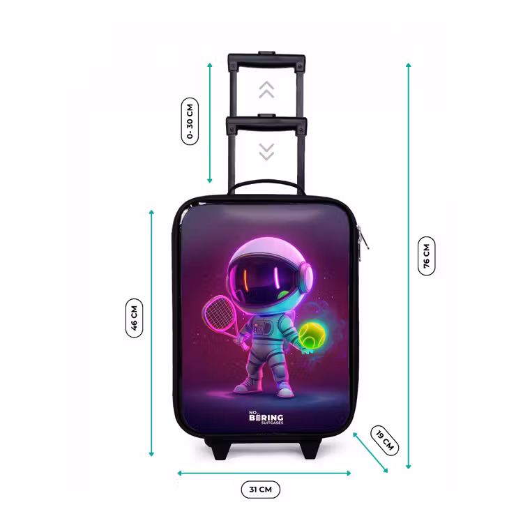 Space tennis Kinderkoffer - Zwart klein -productfoto_formaten
