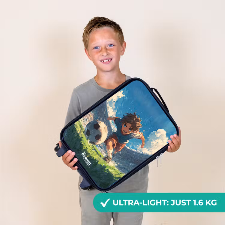 Stadion - Voetbal - Jongen Kinderkoffer - Zwart klein -sfeer4_UK