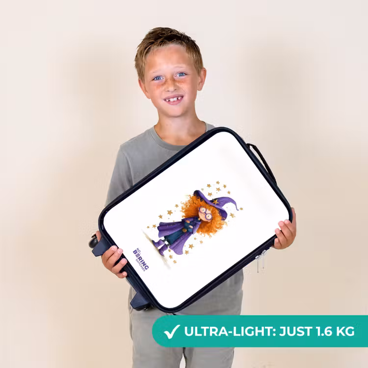 Sterrenmagie met krullen Kinderkoffer - Zwart klein -sfeer4_UK