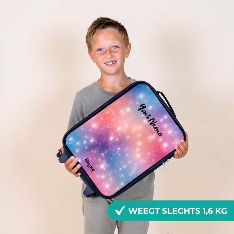 Sterren - Abstract - Kleuren Kinderkoffer - Zwart klein -sfeer4_NL