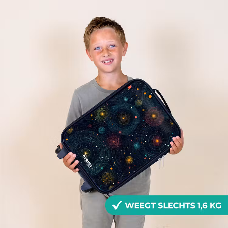 Sterren - Planeten - Kleurrijk Kinderkoffer - Zwart klein -sfeer4_NL