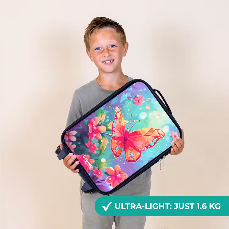 Verbluffende vlinder Kinderkoffer - Zwart klein -sfeer4_UK