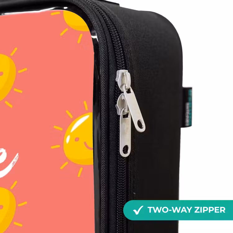Sunny situation koraal Kinderkoffer - Zwart klein -rits_UK