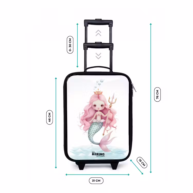 Suzy sirene Kinderkoffer - Zwart klein -productfoto_formaten