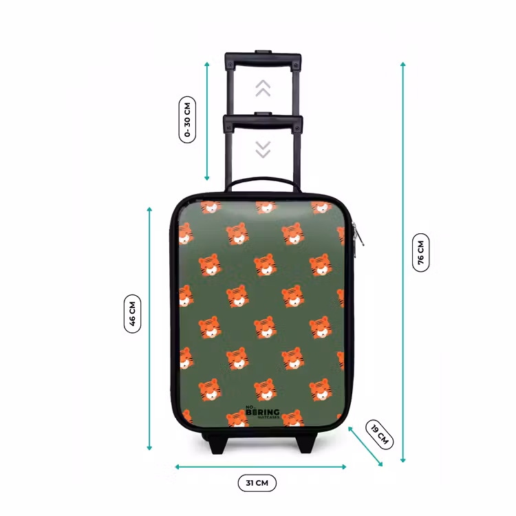 Tijger turbulentie Kinderkoffer - Zwart klein -productfoto_formaten