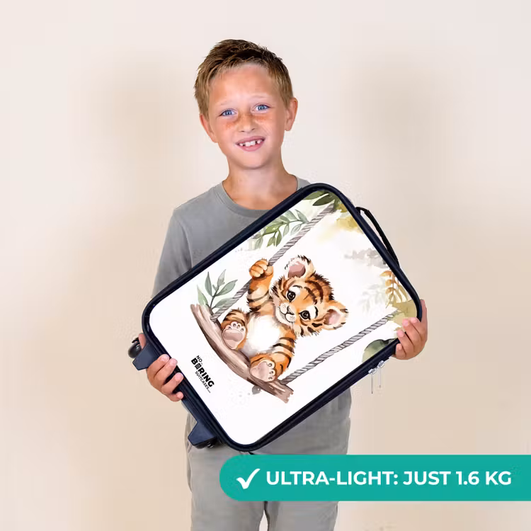 Timo tijger Kinderkoffer - Zwart klein -sfeer4_UK