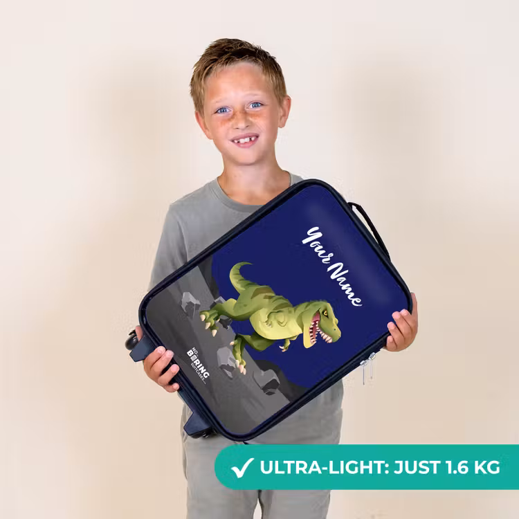 Tjibbe T-Rex Kinderkoffer - Zwart klein -sfeer4_UK