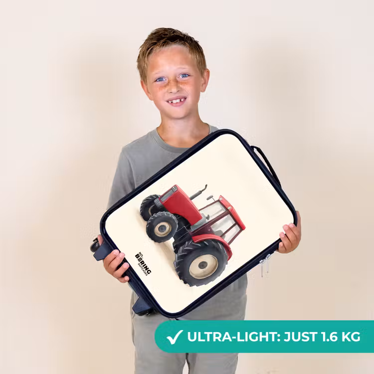 Tractor - Getekend - Rood Kinderkoffer - Zwart klein -sfeer4_UK