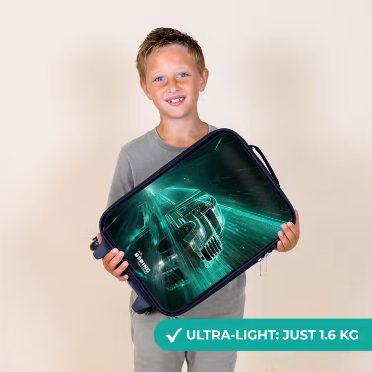 Vrachtwagen - Neon - Groen - Stad Kinderkoffer - Zwart klein -sfeer4_UK
