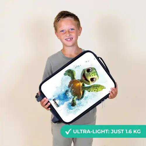Schildpad - Water - Groen Kinderkoffer - Zwart klein -sfeer4_UK