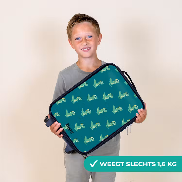 Tyranosaurus specs Kinderkoffer - Zwart klein -sfeer4_NL