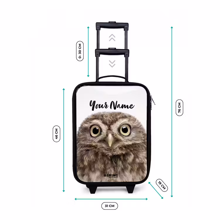 Ulke Uil Kinderkoffer - Zwart klein -productfoto_formaten