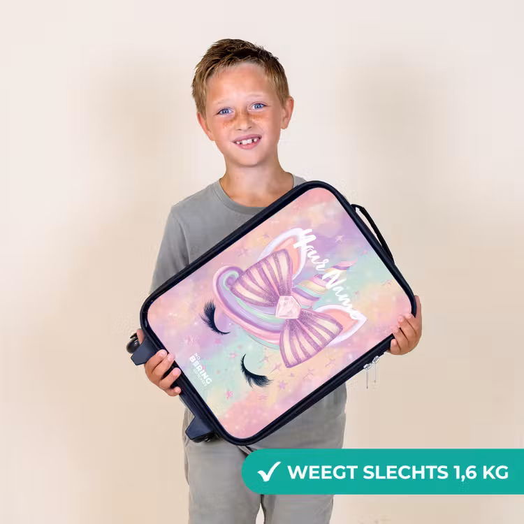 Eenhoorn Kinderkoffer - Zwart klein -sfeer4_NL