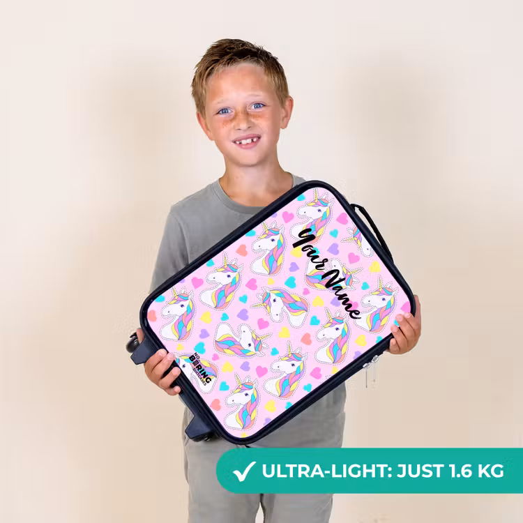 Eenhoorn euforie Kinderkoffer - Zwart klein -sfeer4_UK