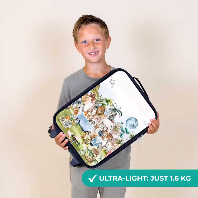 Busje vol dieren Kinderkoffer - Zwart klein -sfeer4_UK
