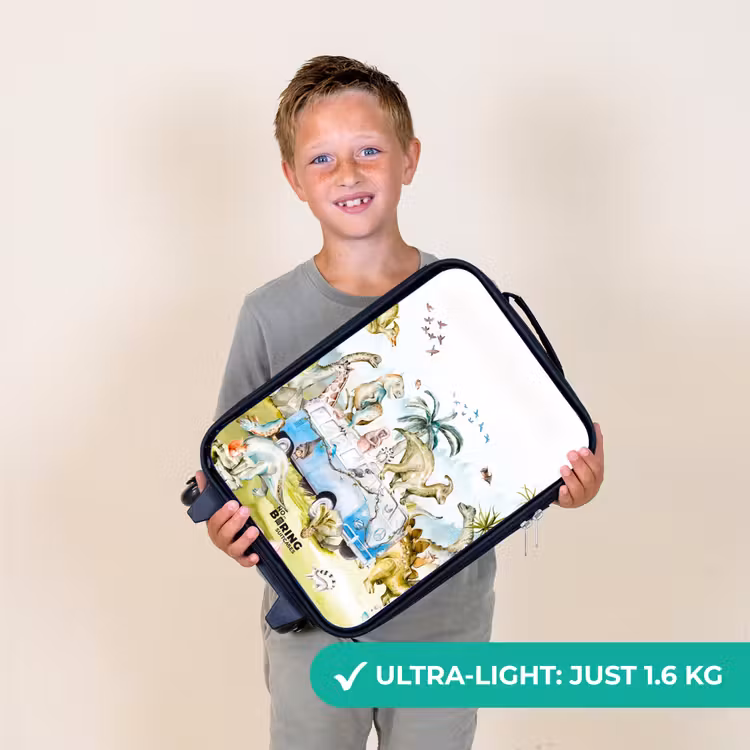 Busje met dino's Kinderkoffer - Zwart klein -sfeer4_UK