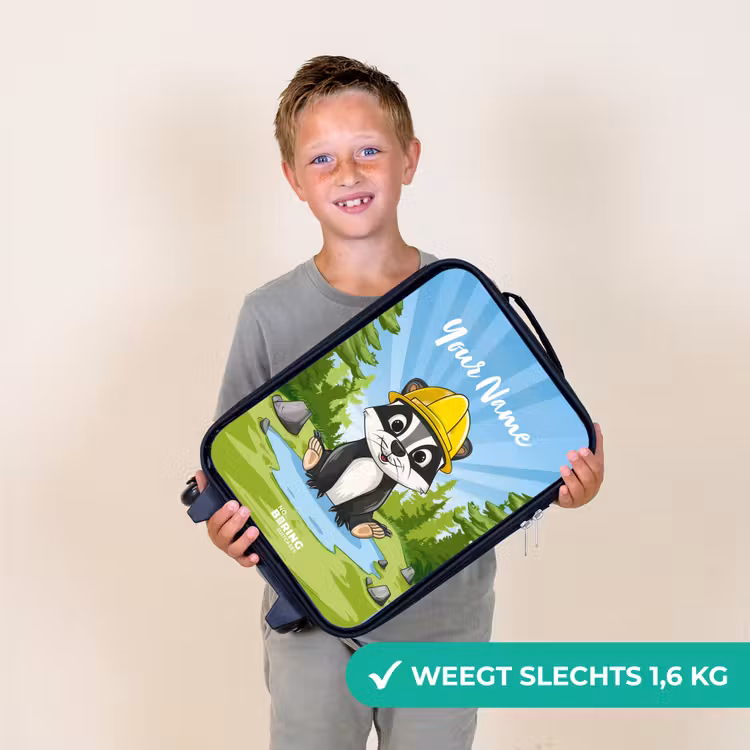 Wally werkbeer Kinderkoffer - Zwart klein -sfeer4_NL