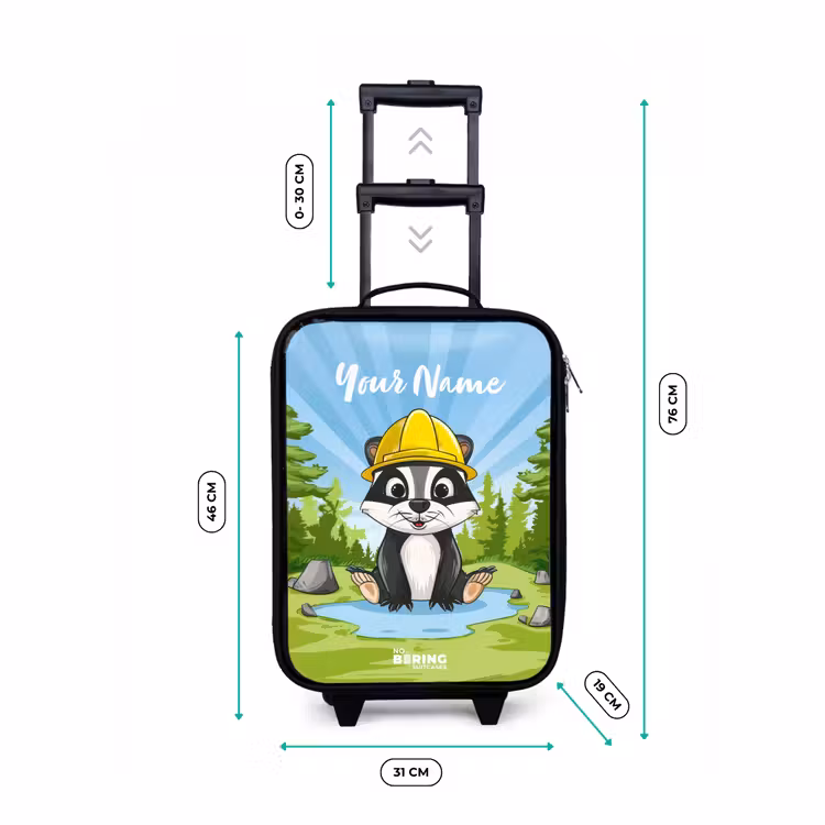 Wally werkbeer Kinderkoffer - Zwart klein -productfoto_formaten