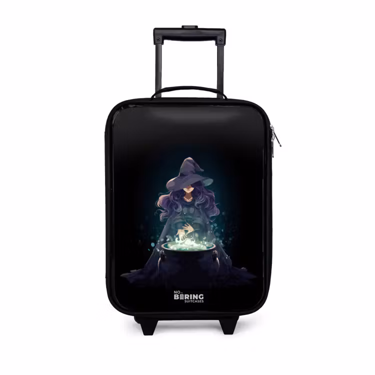 Heks - Ketel - Tover Kinderkoffer - Zwart klein -3d
