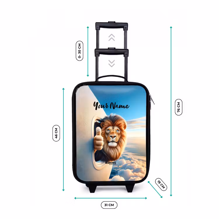 Luchtpiloot leeuw Kinderkoffer - Zwart klein -productfoto_formaten