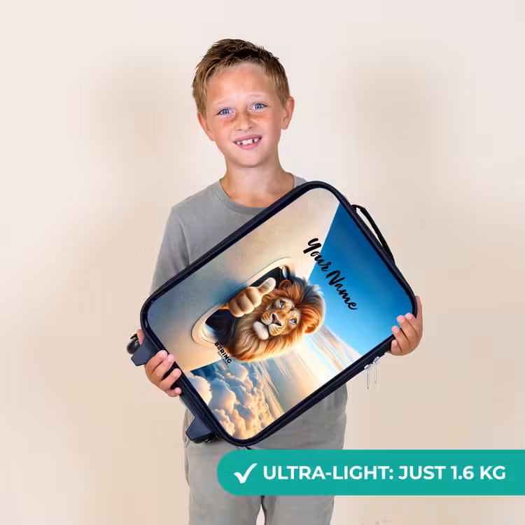 Luchtpiloot leeuw Kinderkoffer - Zwart klein -sfeer4_UK