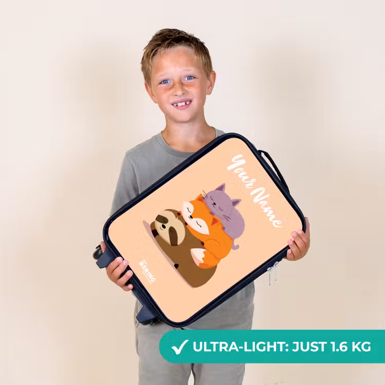 Dieren - Slapen - Samen Kinderkoffer - Zwart klein -sfeer4_UK