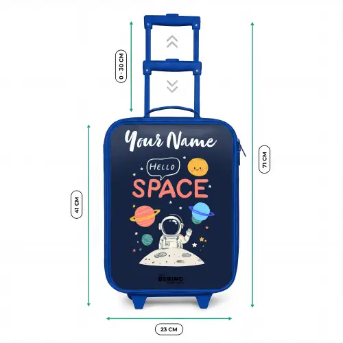 Astronaut - Quote - Planeten - Sterren Kinderkoffer - Blauw klein -productfoto_formaten