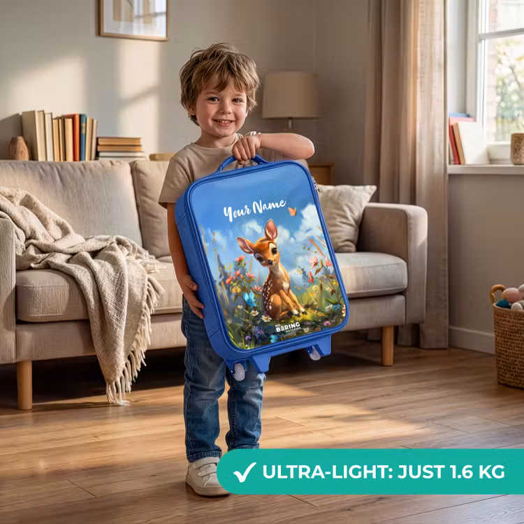 Bailey bloemenhertje Kinderkoffer - Blauw klein -sfeer2_EN