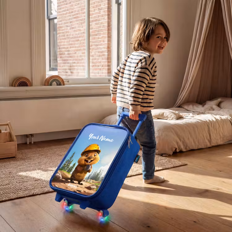 Billy Bouwhelm Kinderkoffer - Blauw klein -sfeer1