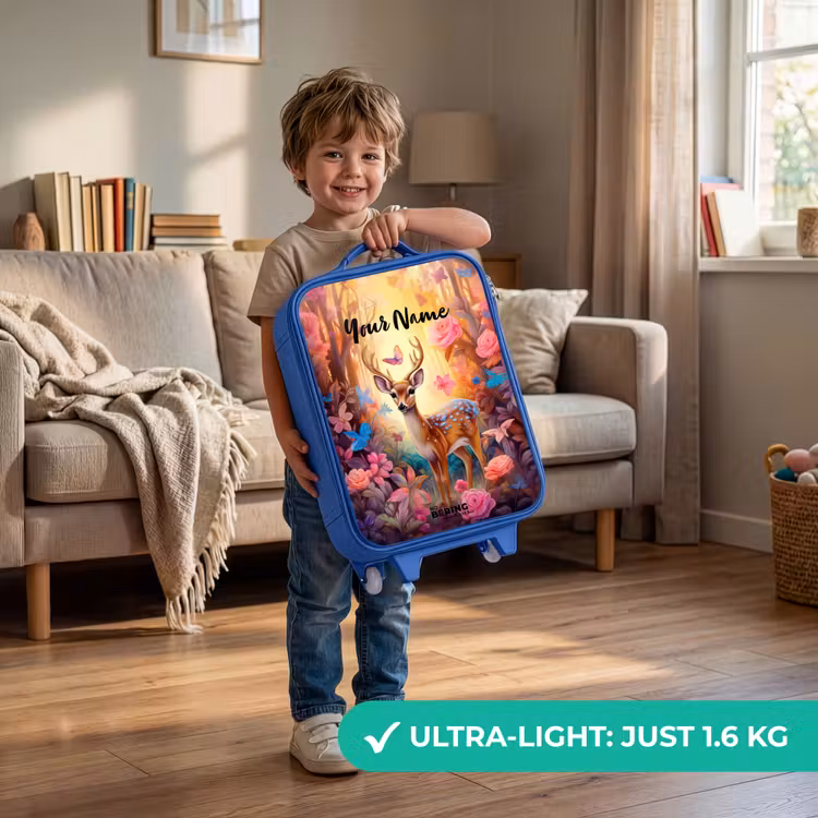 Bloesem boshert Kinderkoffer - Blauw klein -sfeer2_EN