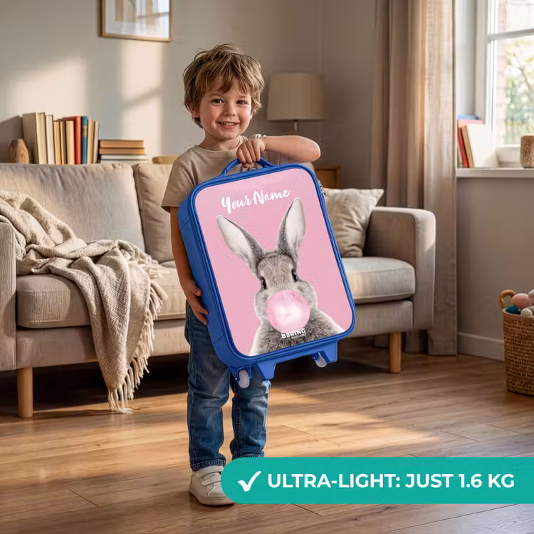 Kauwend knaagje Kinderkoffer - Blauw klein -sfeer2_EN