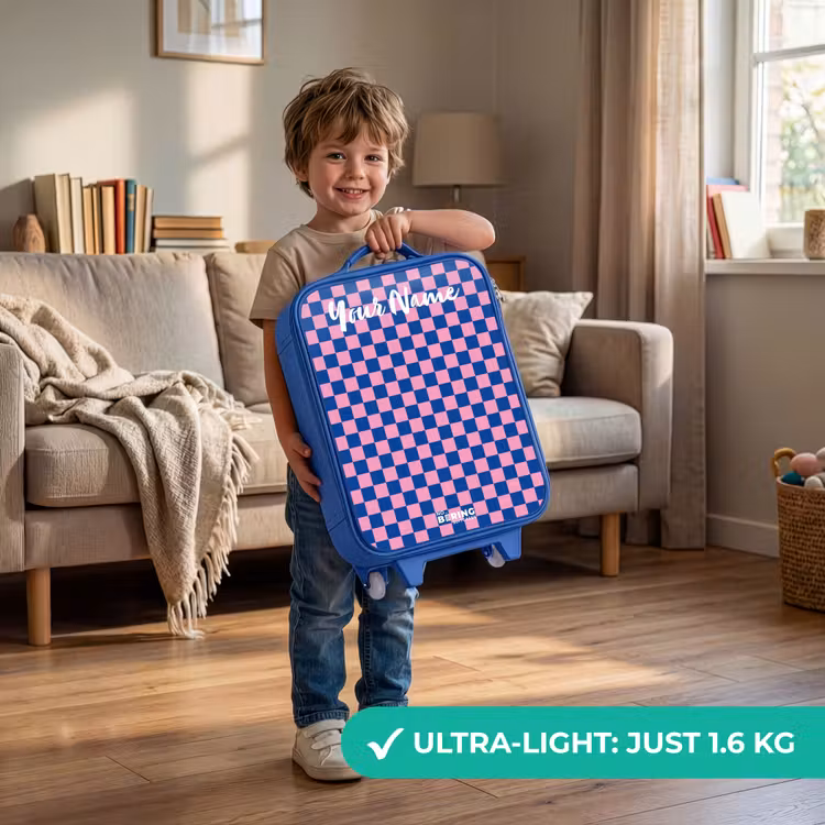 Blokjes - Blauw - Roze Kinderkoffer - Blauw klein -sfeer2_EN