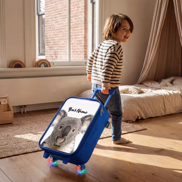 Schattige Koala Beer Kinderkoffer - Blauw klein -sfeer1
