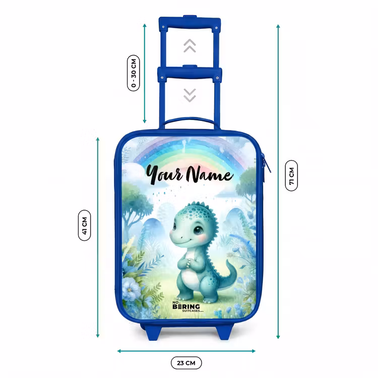 Daantje Dino Kinderkoffer - Blauw klein -productfoto_formaten
