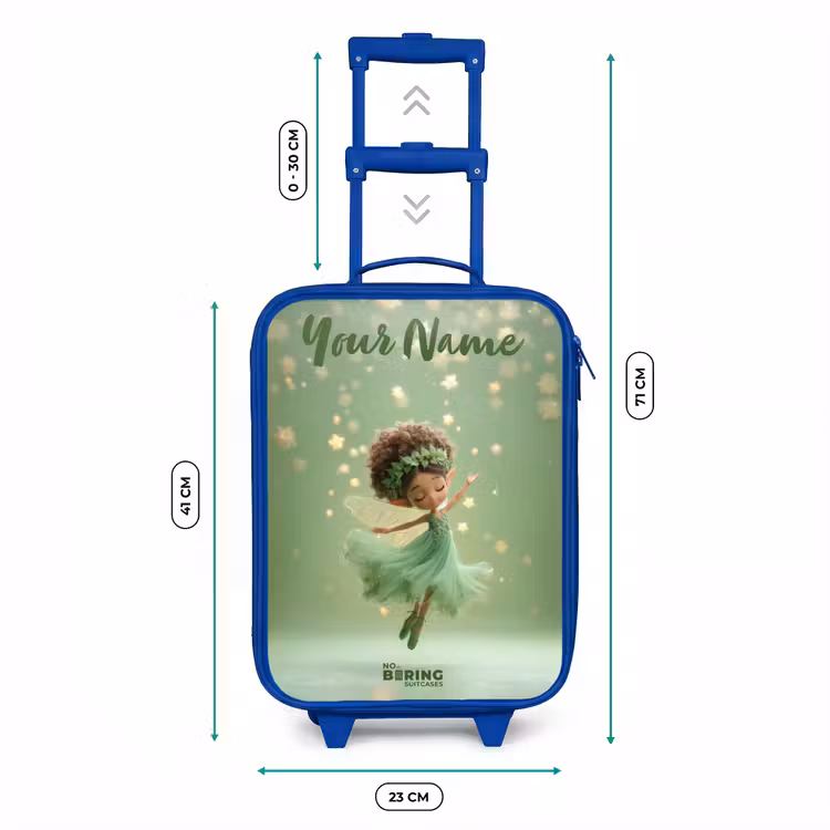 Dansende fee in groen licht Kinderkoffer - Blauw klein -productfoto_formaten