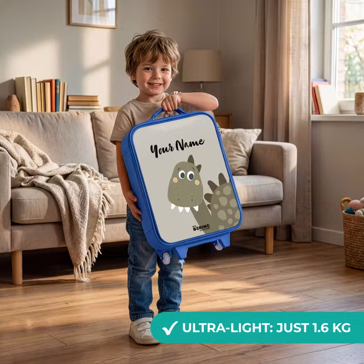 Danny dino Kinderkoffer - Blauw klein -sfeer2_EN