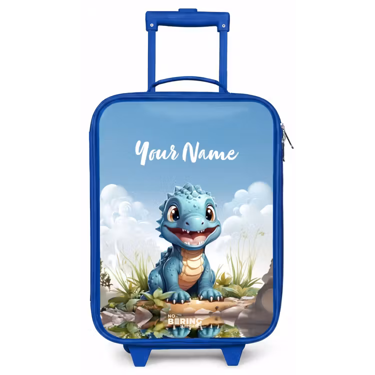 Darius Dino Kinderkoffer - Blauw klein -zz3dotto