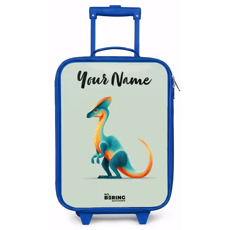 Dino - Blauw - Dier Kinderkoffer - Blauw klein -zz3dotto